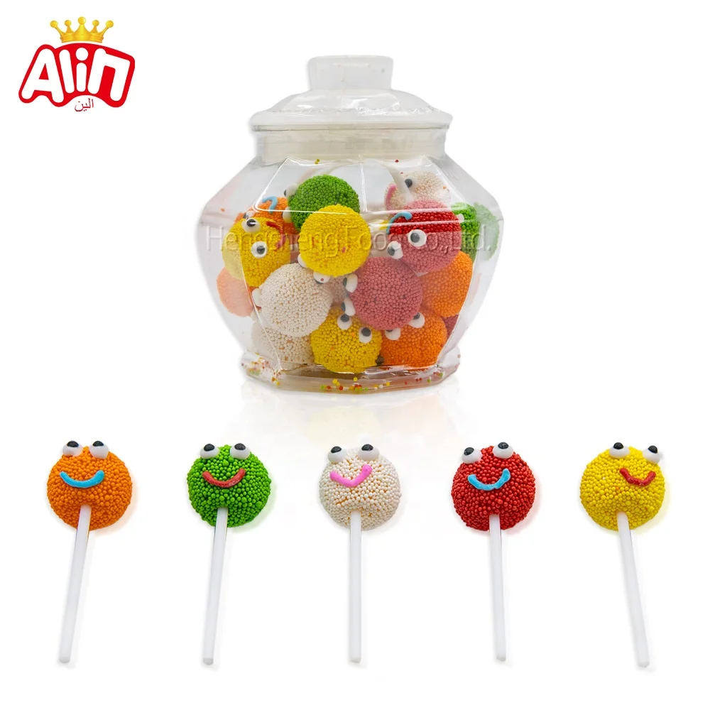 wholesale food supplier  lollipops toy  minis bball candy  Anise bottle sesame colorful cartoon lollipop