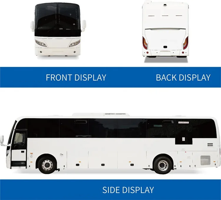 No emission eco-friendly EV Coaches Buses Passengers Tourists Travel Bus
