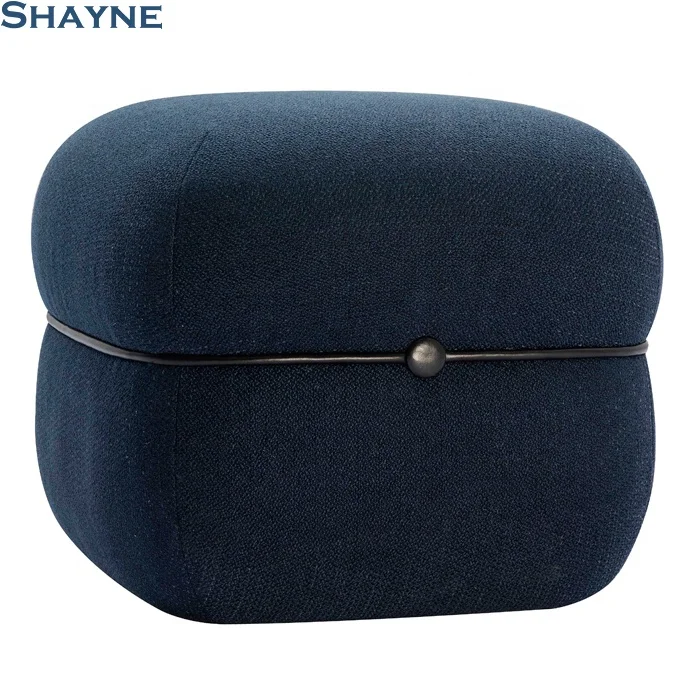 KT Shayne ODM China Factory Luxury High End Customize Public Company American Style Modern Ottoman Square Storage