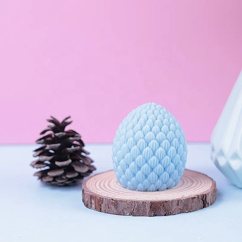 Early Riser New Christmas Ornament Grinding DIY Aromatherapy Three-dimensional Pine Cone Silicone Candle Mold Easy to Release