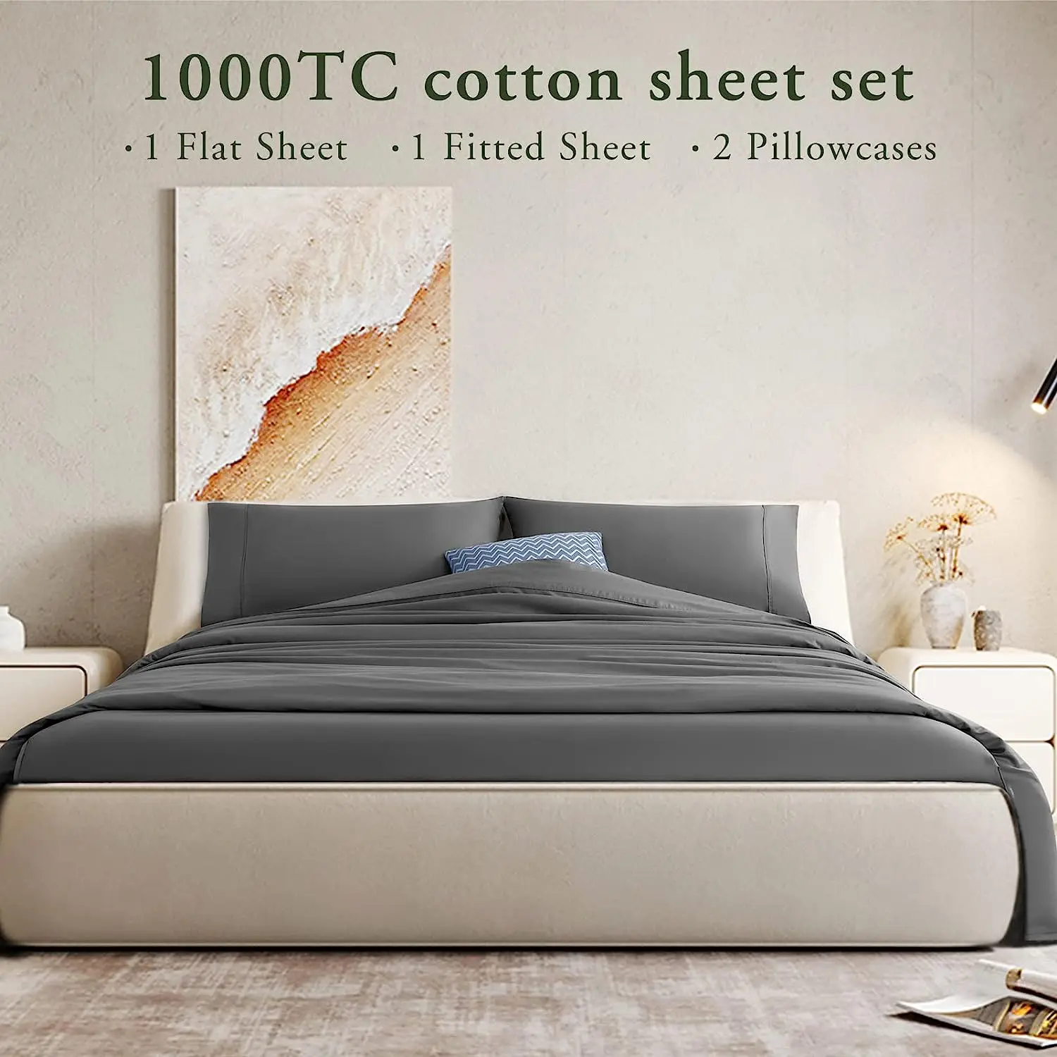 Cloudland Cotton Bed Sheets King Size Bedding Set Flat Bed Sheets Cotton  Home Bedding Set Comforter Sets Bedding Cotton