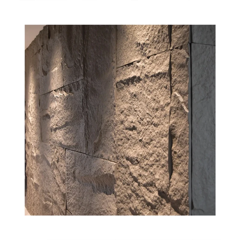Light Weight And Cheap Polyurethane Faux Stone Wall Panels Pu 3D Rock Stone Waterproof Wall Paneling For Walls