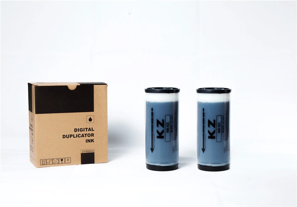 KZ Ink and Master Compatible for Risos Black Carton Packing Digital Printing Water Based Ink for Flexo Printing Machine Carton