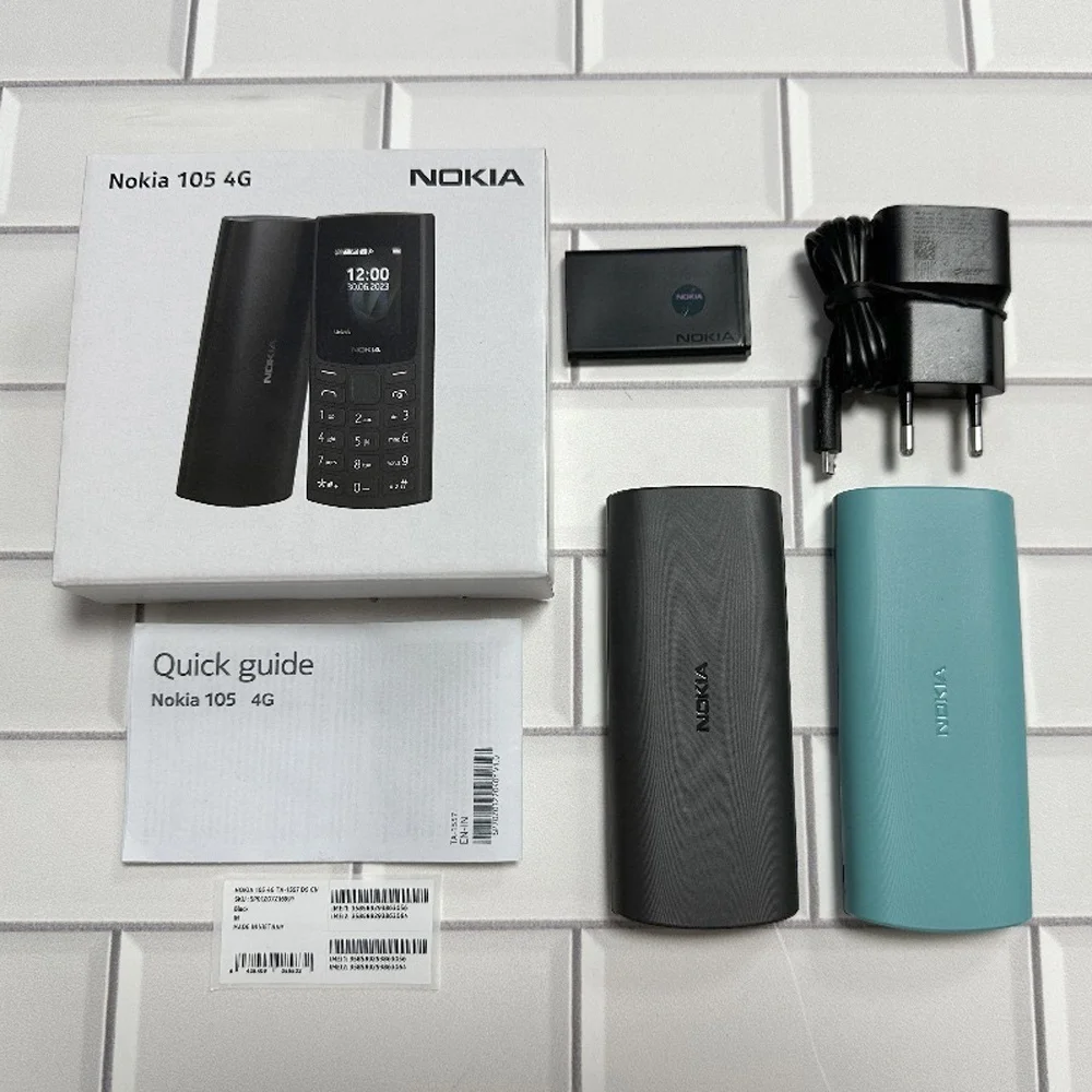 Original Bar feature phone For Nokia 105 4G 2023 Dual SIM keypad cellphone 1.8inch GSM Global version 106 110 6310