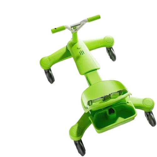 Детский игрушечный автомобиль многофункциональный скутер с витыми бесшумными колесами рулевое управление 135 ° ручкой детская коляска