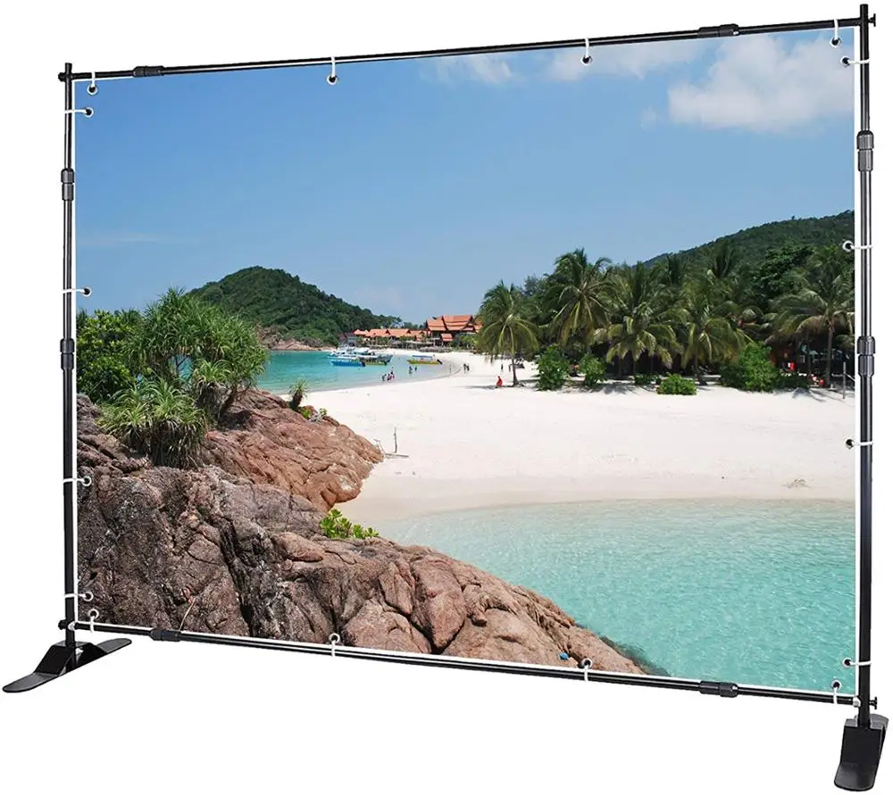 8*10 футов Телескопический Фон для фотобудки/выставочный шаг и повторный баннер/настенный фон для экспонента