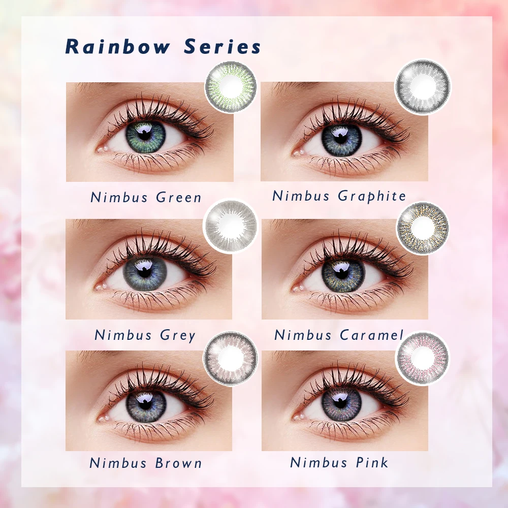 Elliecoo Nimbus Pink halloween crazy color eye contacts lens monthly