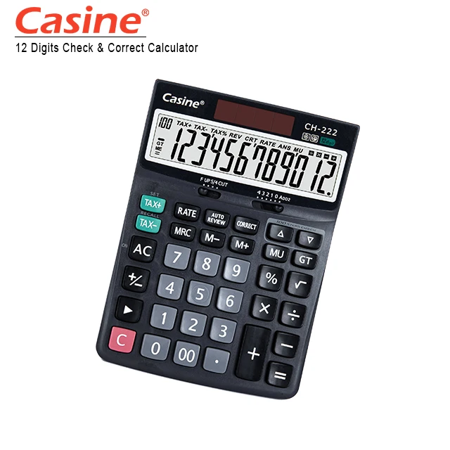 Casine 12 digits check& correct calculator desktop large calculator two power