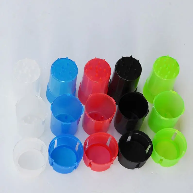 K1149 Mixed Color 2 in 1 Multi-function Tobacco Plastic Herb Grinder Tobacco Storage Spice Crusher Hand Muller Grinders
