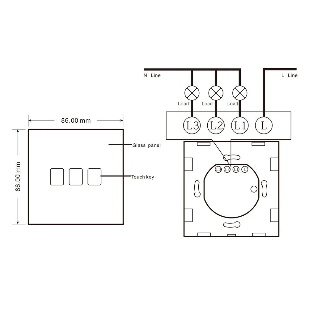 Cnskou EU Standard RF Wireless Remote Control Smart Home Appliances Fan Speed Regulation Switch