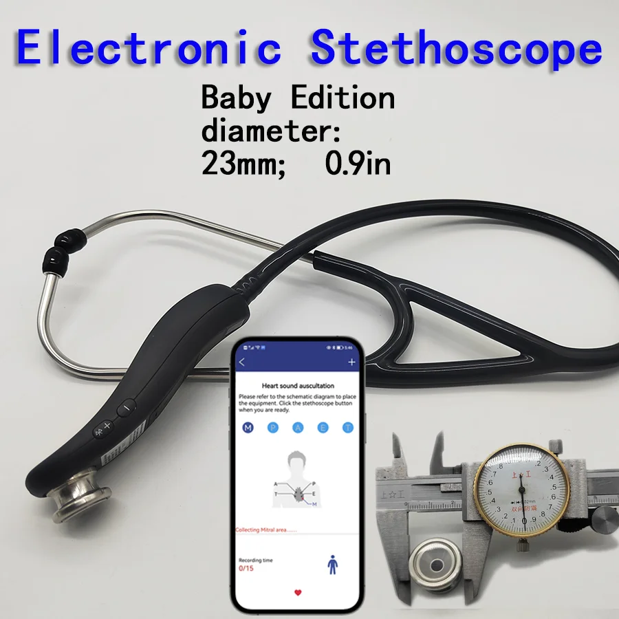 Smartphone Bluetooth electronic stethoscope veterinary stethoscope