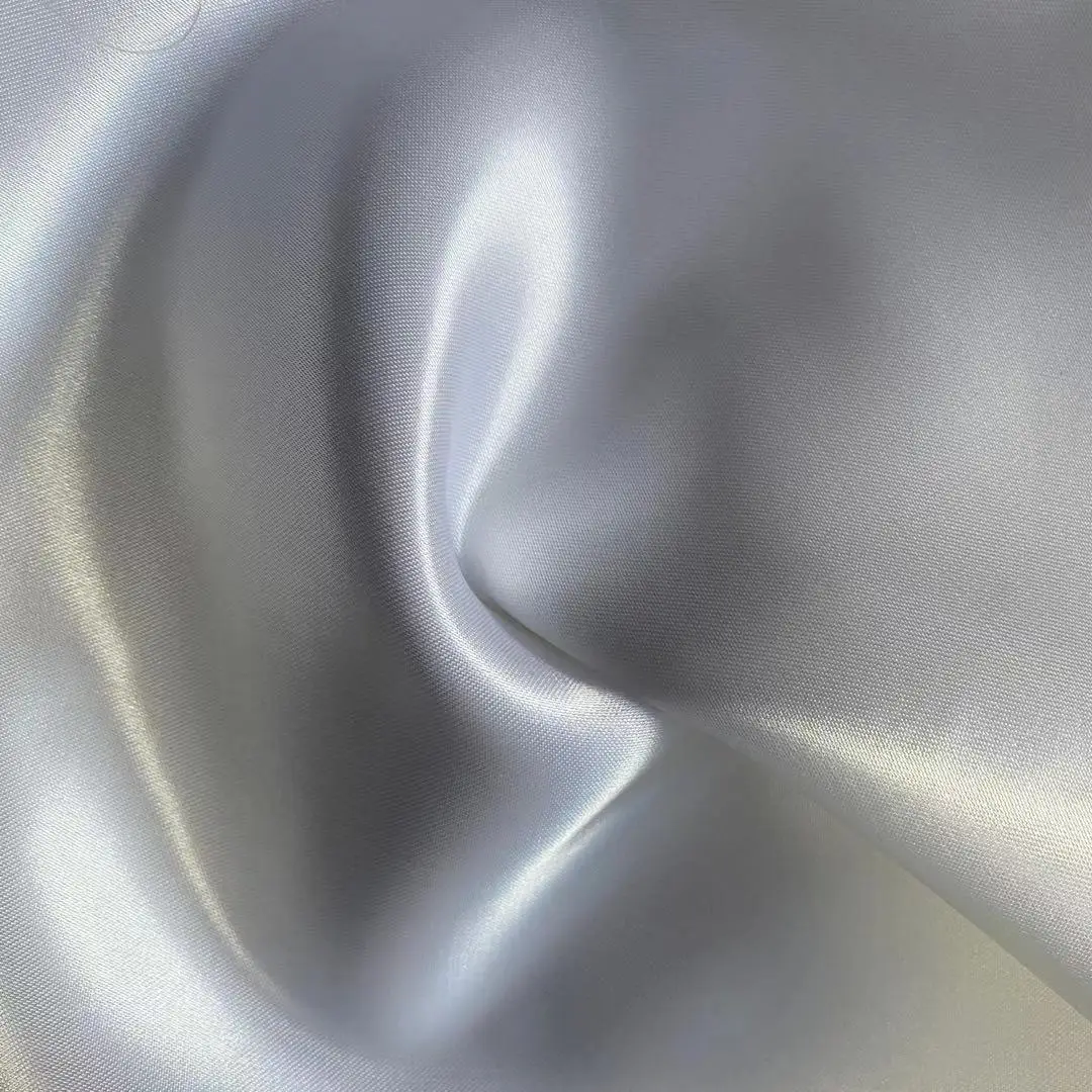 Hot selling  silver satin fabric for wedding on good price