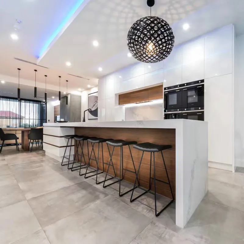 2 PAC Matt Lacquer Australia Project Wooden Kitchen Cabinets