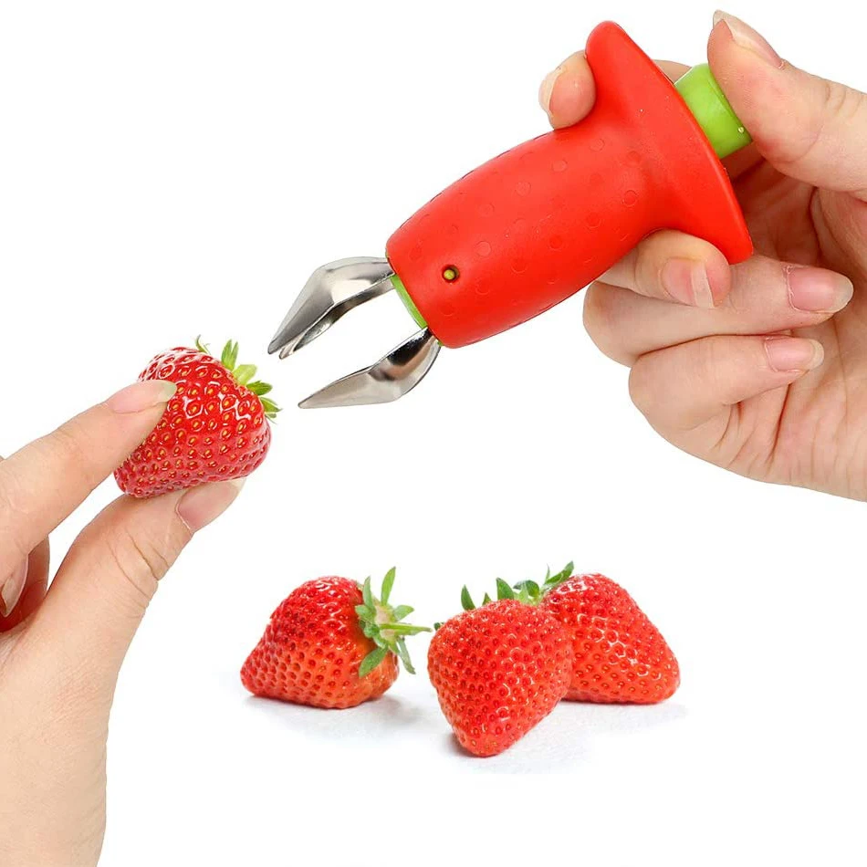 Stainless Steel Huller Tomato Stripper Corer Knife Strawberry Stem Remover