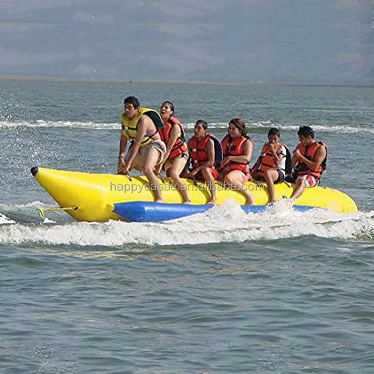 2023 hot sale High quality 0.9mm PVC Custom  water tube inflatable banana boat  towable water sports flying fish for sale