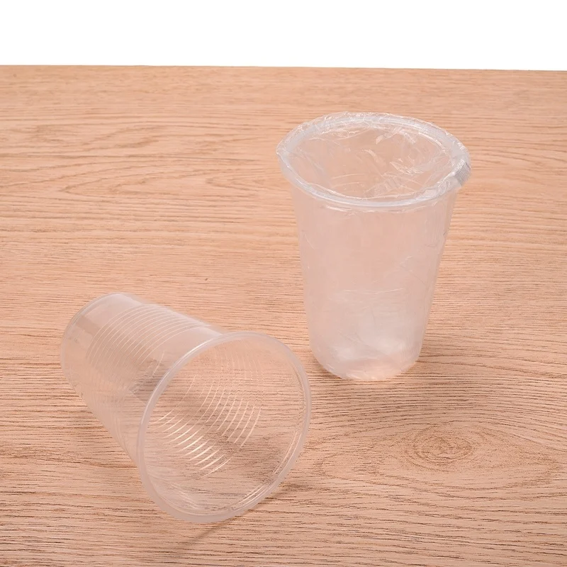 1000PCS Package PP Individually Wrapped Plastic Drinking Cups 9oz Wrapped Plastic Cups
