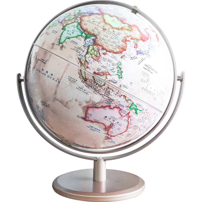 Vintage Wooden Stand Design Globe Polished Antique Globe World Map for Office Decorate