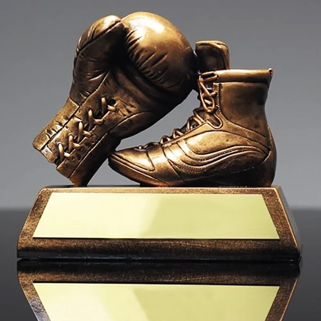 New resin boxing glove and shoe Custom Boxing Trophies