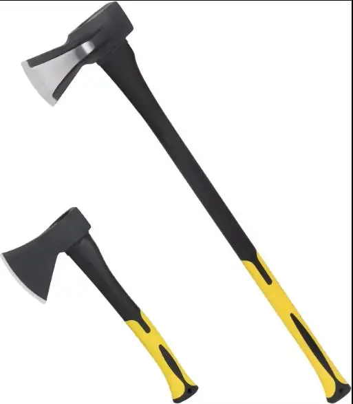 15 inch Camping Hatchet 34 inch Chopping Axe for Cutting and Felling Long Handle Splitter Axe with Fiber Glass Anti Slip Handle