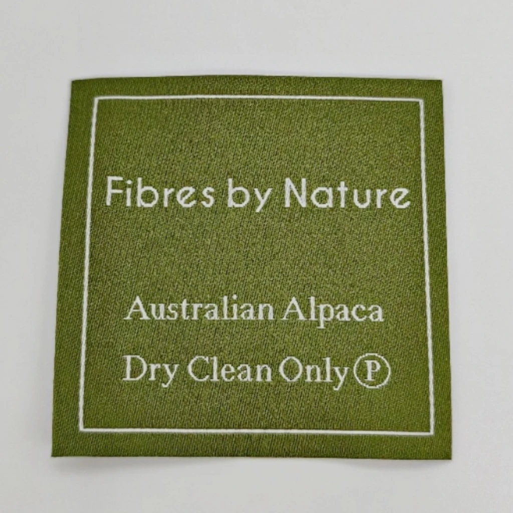 wholesale black t shirt fabric size label tags plain folded stain texture woven label high density woven clothing labels