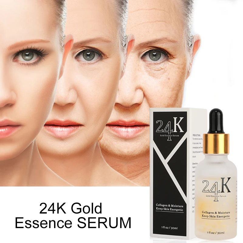 Beauty Personal Care 24k Gold Essence Organic Skincare Hyaluronic Serum Skin Care Anti Aging Collagen Vegan Cosmetics Face Serum