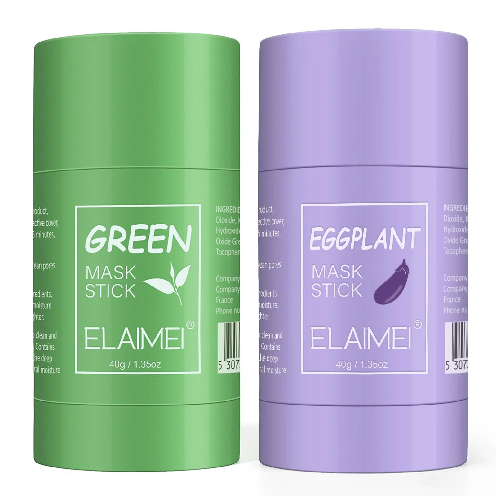 OEM Private Label Face Skin Care Green Mask Stick Whitening Cream Refreshing Facial Mud Moisturizing Cream Facial Mask Stick