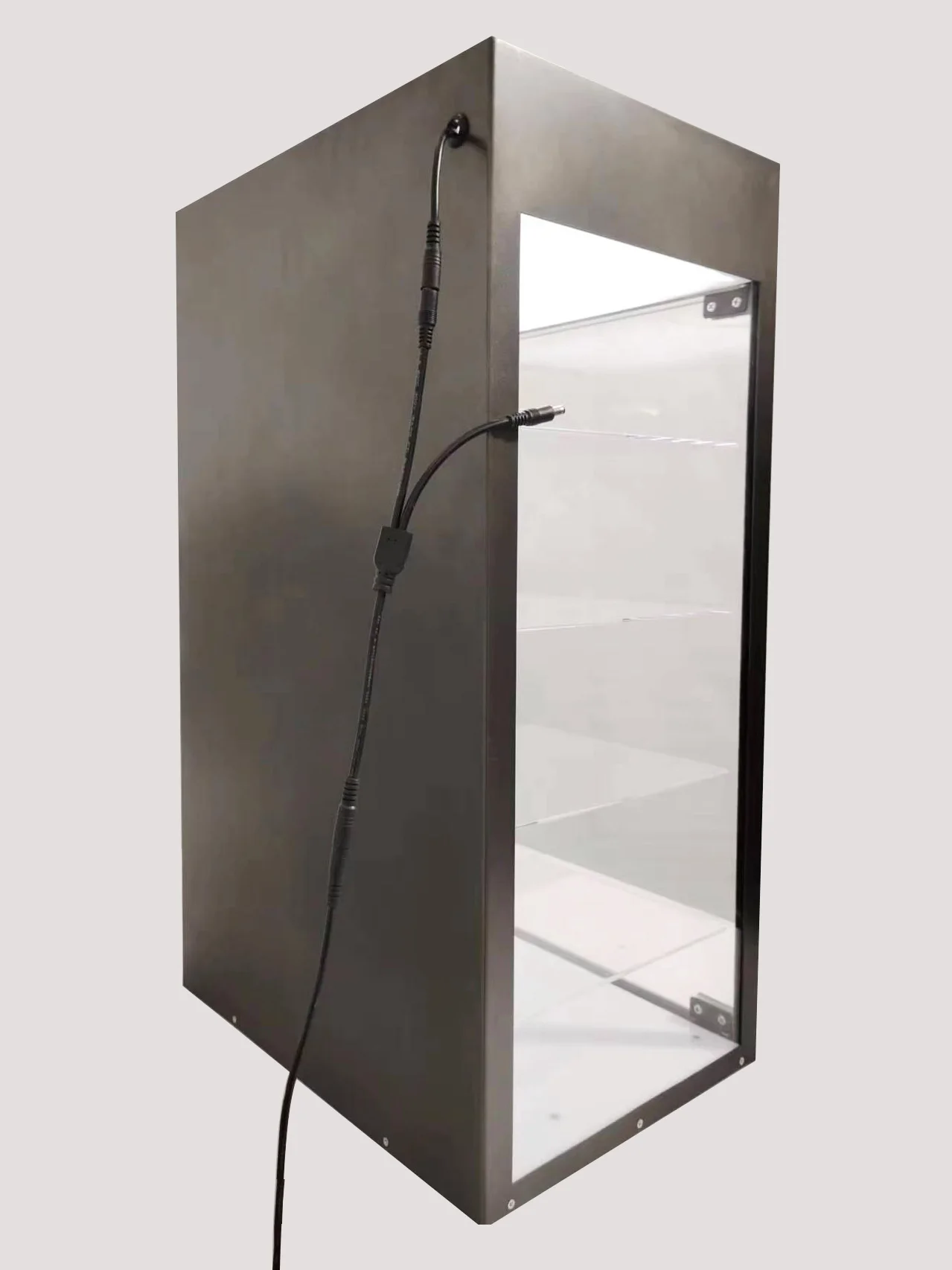 Glasses display stand acrylic plug metal display racks  4 tiers glasses shelf floor stand with LED light for retail shop