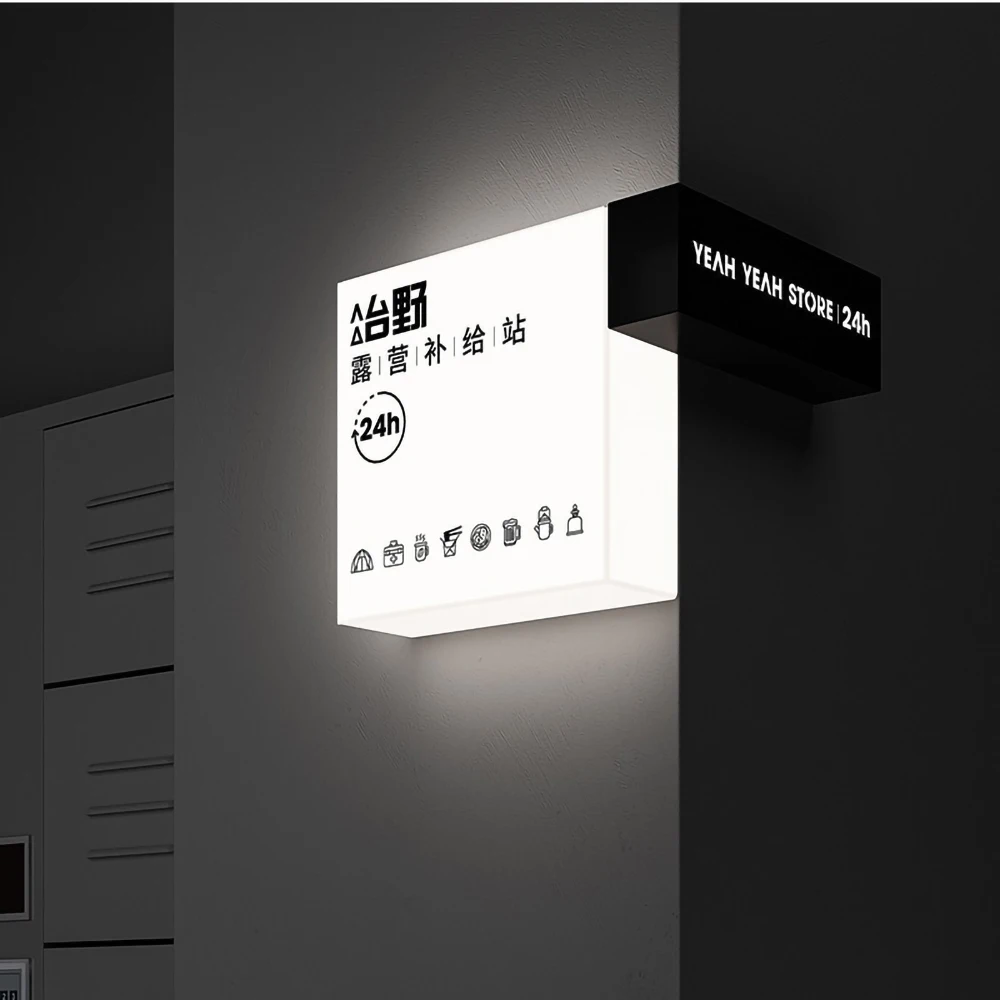Business Signs Logo Outdoor Waterproof Durable LED Light Box Signage Advertising Lightbox