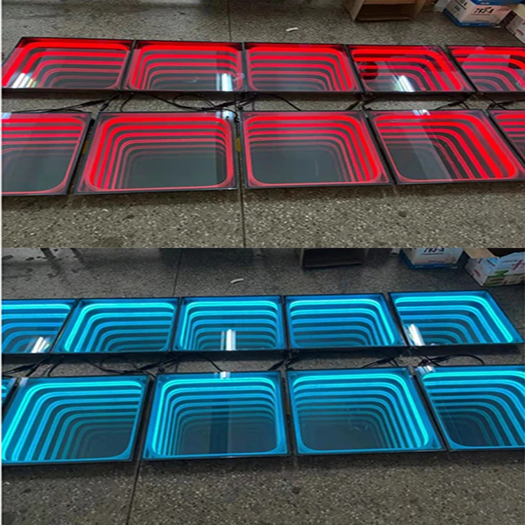 Spark RGB Led 3D Mirror Portable Interactive Party Wedding Dance Floor