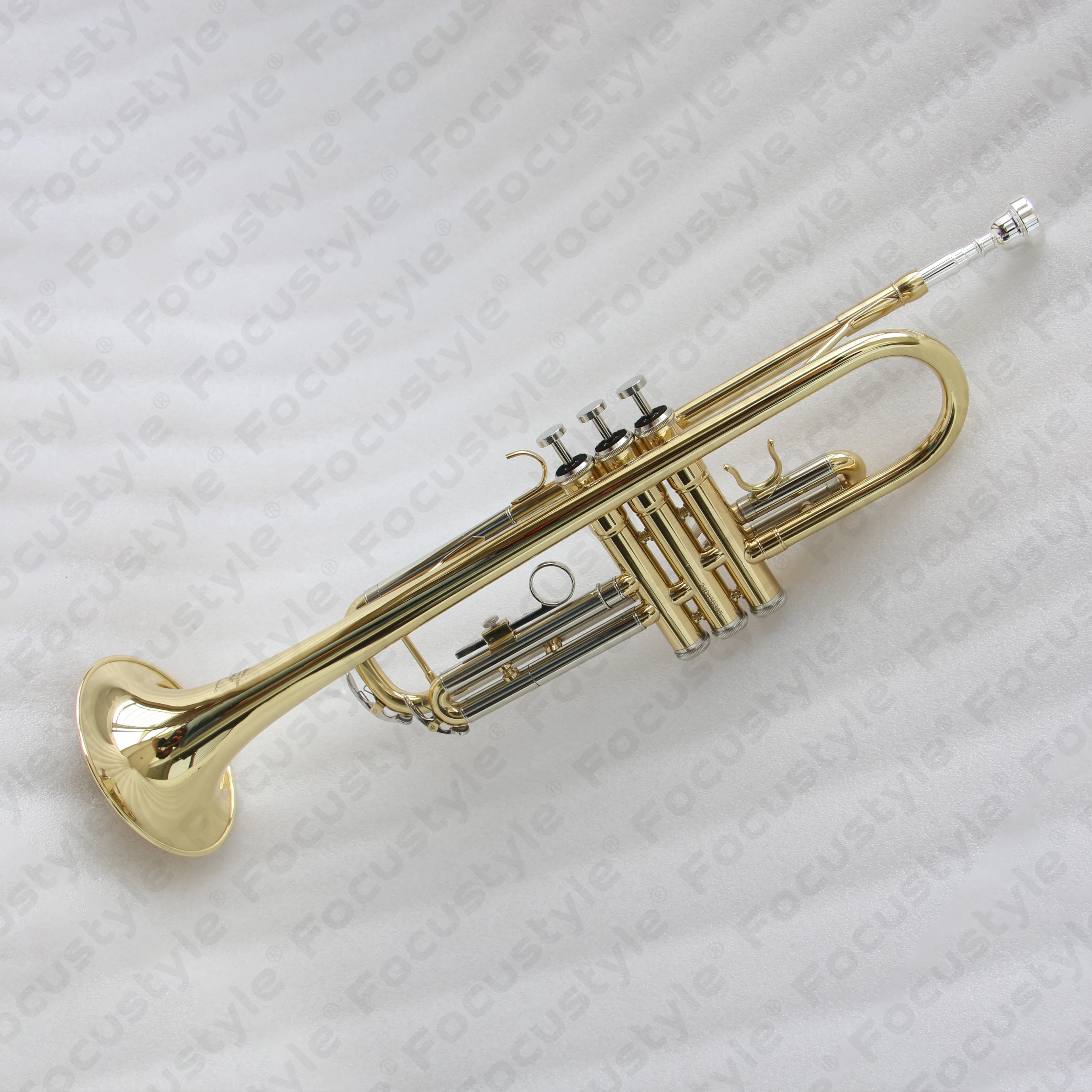 Double color trumpet Gold Lacquer Brass Body FTR-250 Bb Trumpet trumpet 3 valves