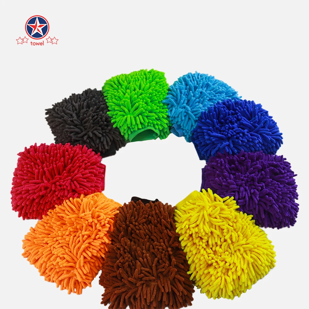 Super-Soft Microfiber Cleaning Cloth Quick-Dry Lint-Free Mitts for House Car Wash Unique Noodle Fibers for Delicate Surfaces