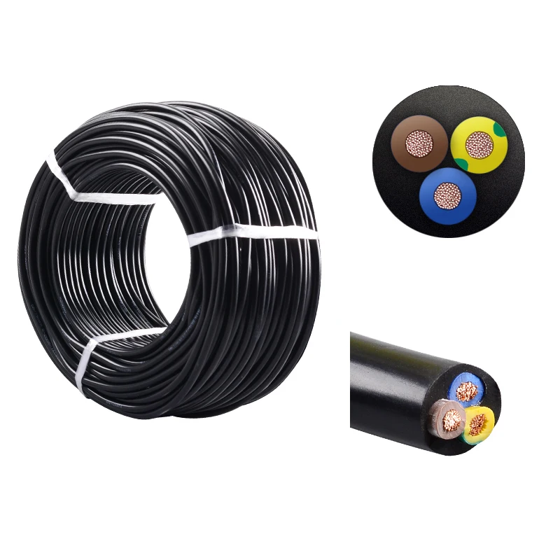 Подача электричества изоляцией электрические провода 8/10/12/14/16/18awg 3 сердечник из чистой меди гибких