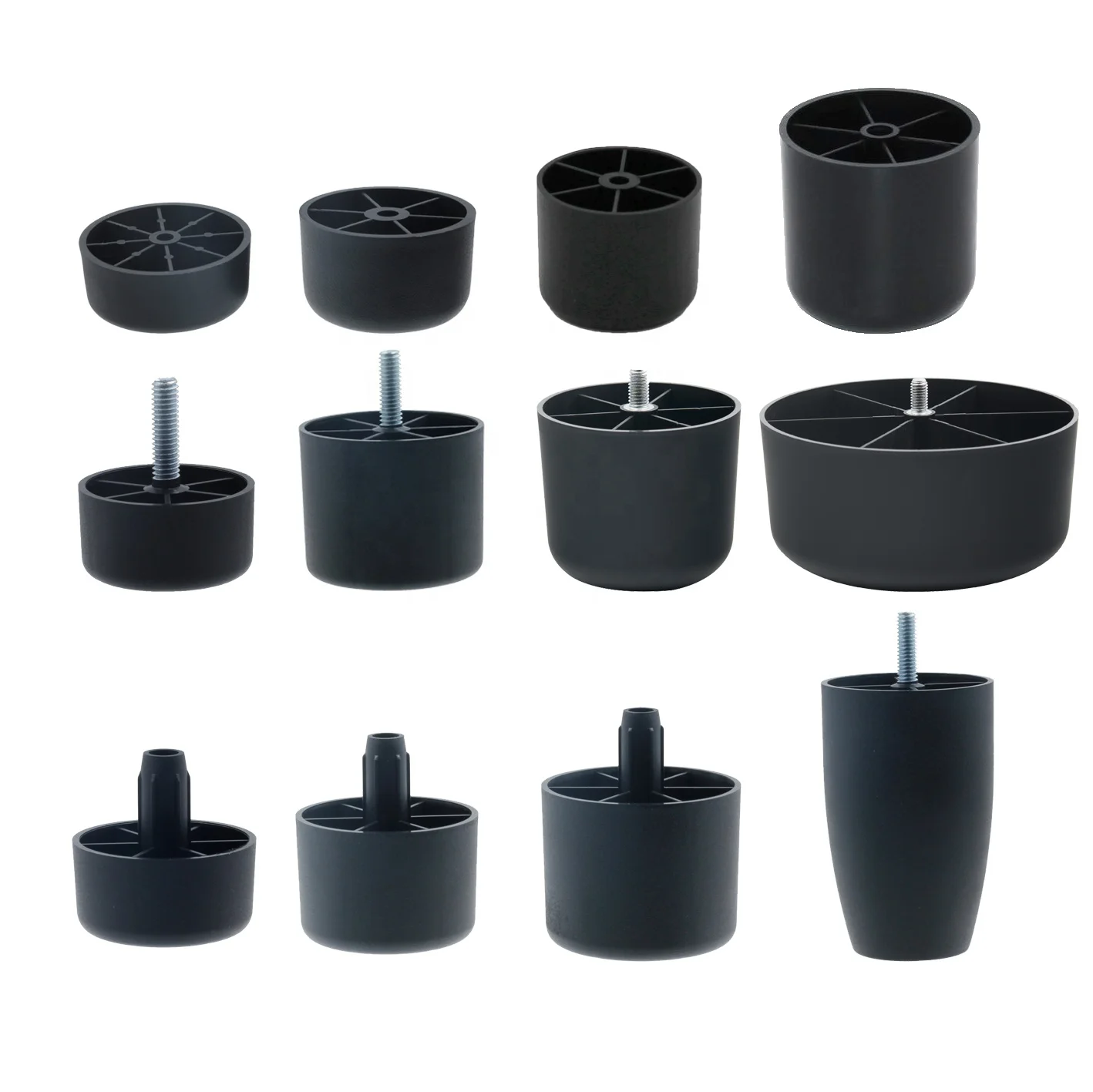 various of size and shape plastic furniture leg for sofa