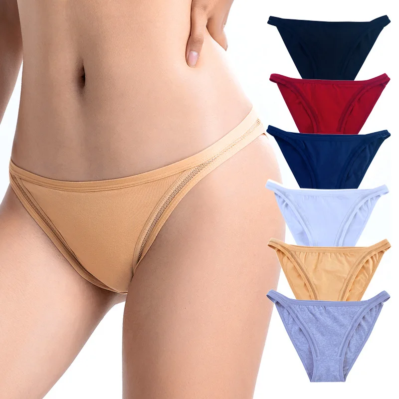 XINEN Panties For Women Cotton Breathable Wholesale Girl Panties Thin Strap Briefs Bikini Brief