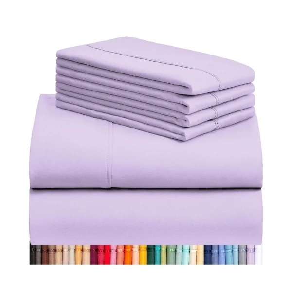 100% Cotton Touch Percale White Flat Sheet & Pillowcase Sets Egyptian Cotton Linen Sheets for Hotel