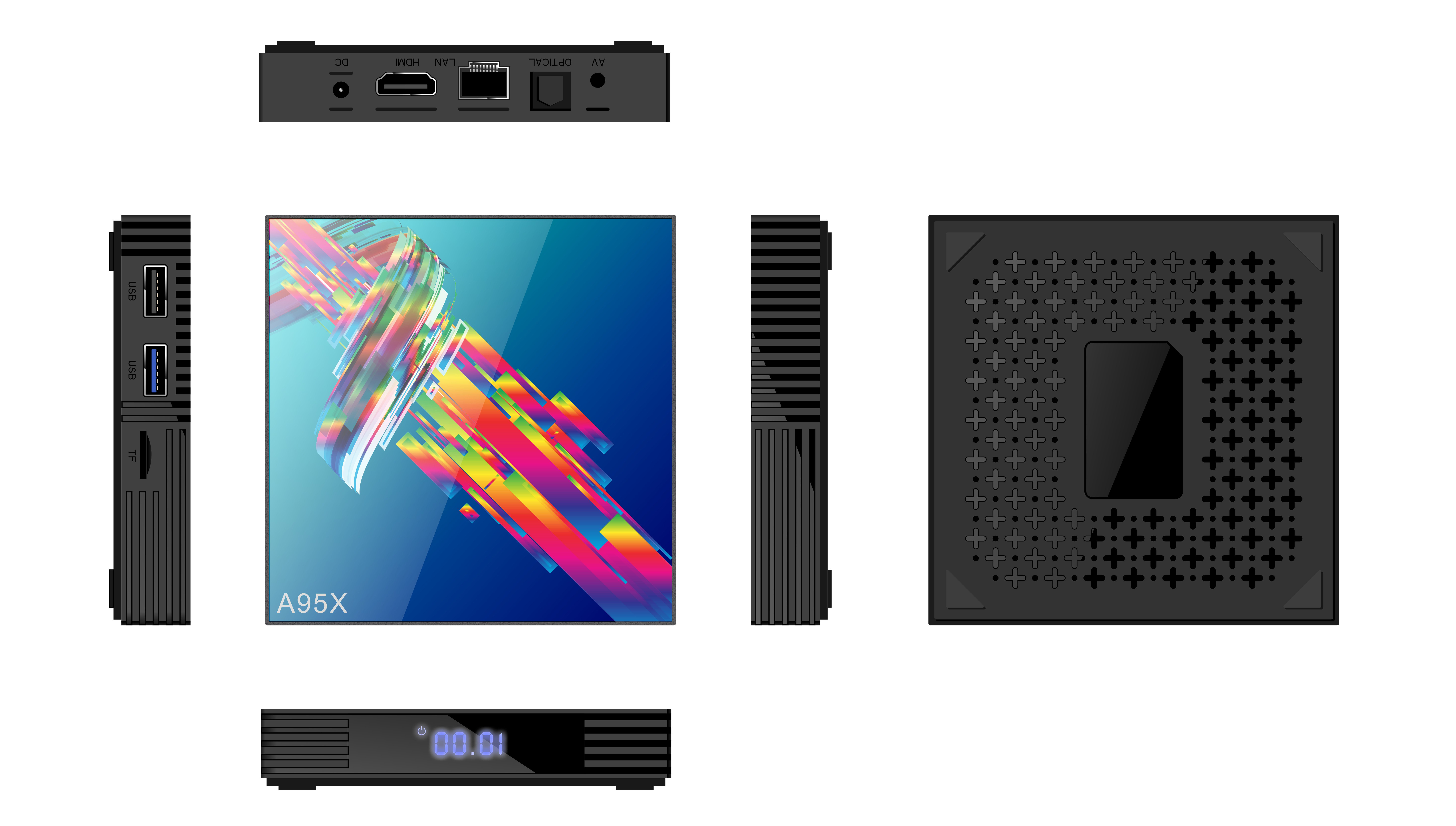 Цветной корпус Rockchip RK3318 Dual Wifi 4K 9 0 Android TV Box Media Player H96 Max с OEM ODM