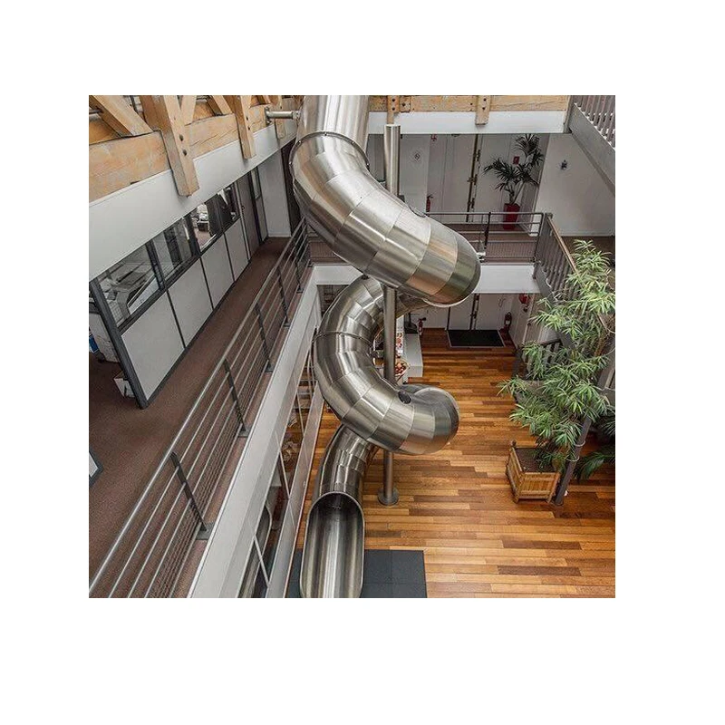 Outside and indoor Large spiral slide Kids Outdoor Tube Slides Adults Outdoors Stainless Steel Slide