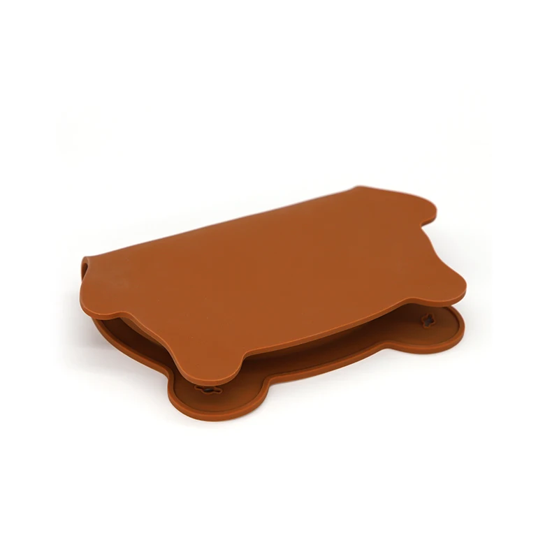 Customized Platos Para Bebes Foldable Silicon Plate Silicone Divided Suction Plate With Lid For Baby Kids Toddlers