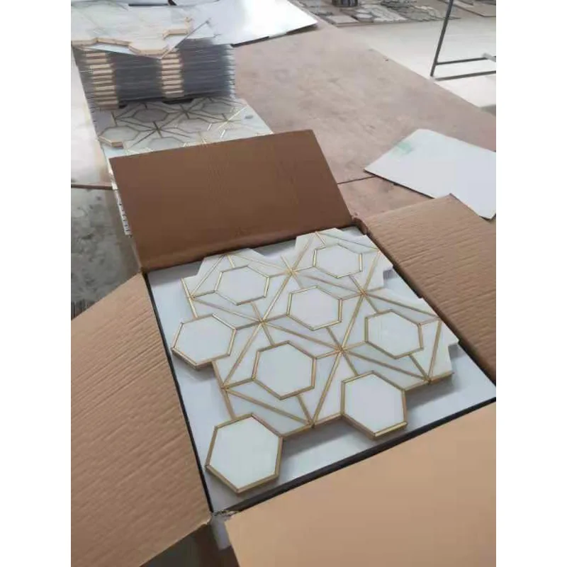 China Irregular White Marble Mosaic Bathroom Wall Tile Marble Mosaic Mosaic Marble Tile