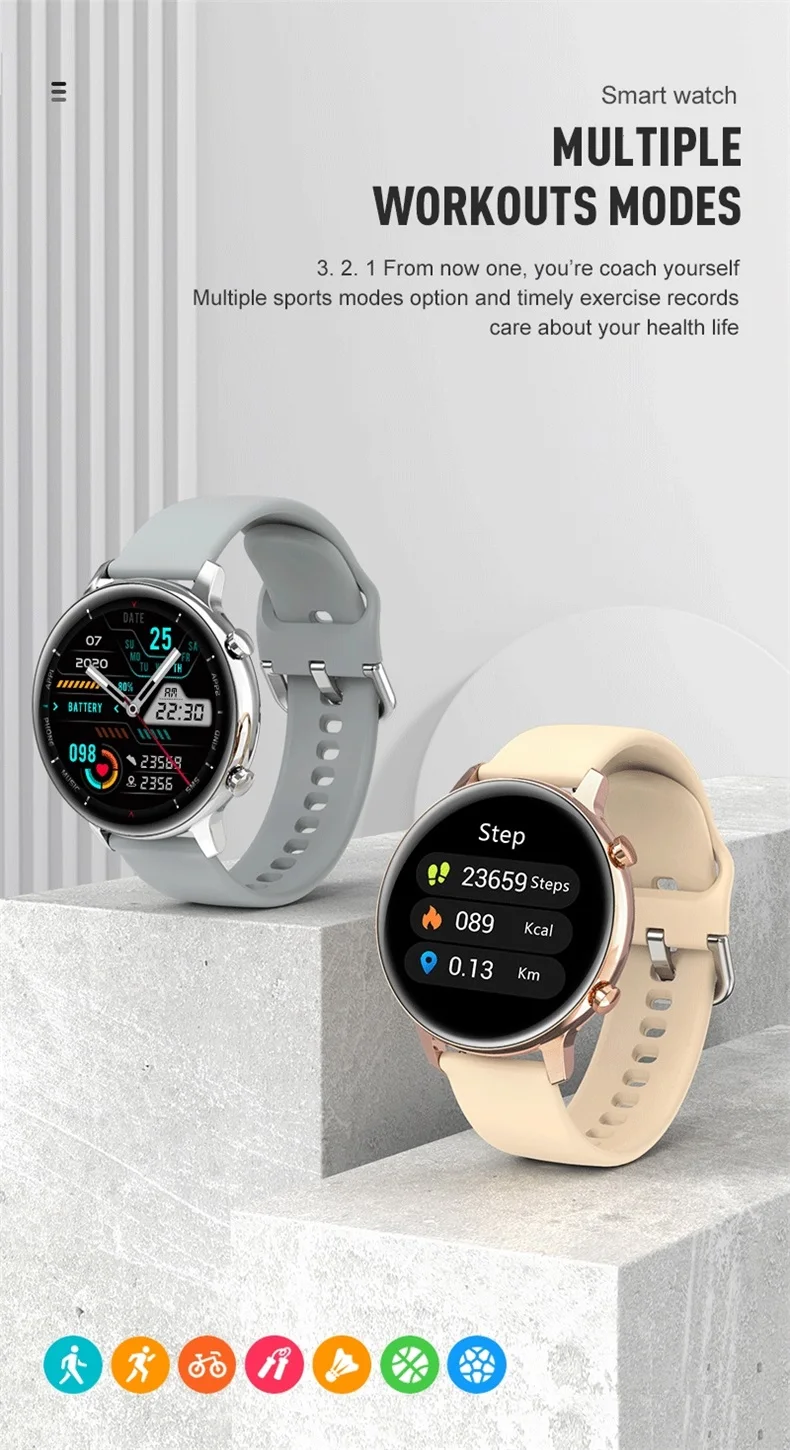 1.28 Inch Touch Screen Smartwatch S33 MTK2502 Chip BT Call Customized Dial Sport Fitness Tracker Music Player Smart Watch (7).jpg