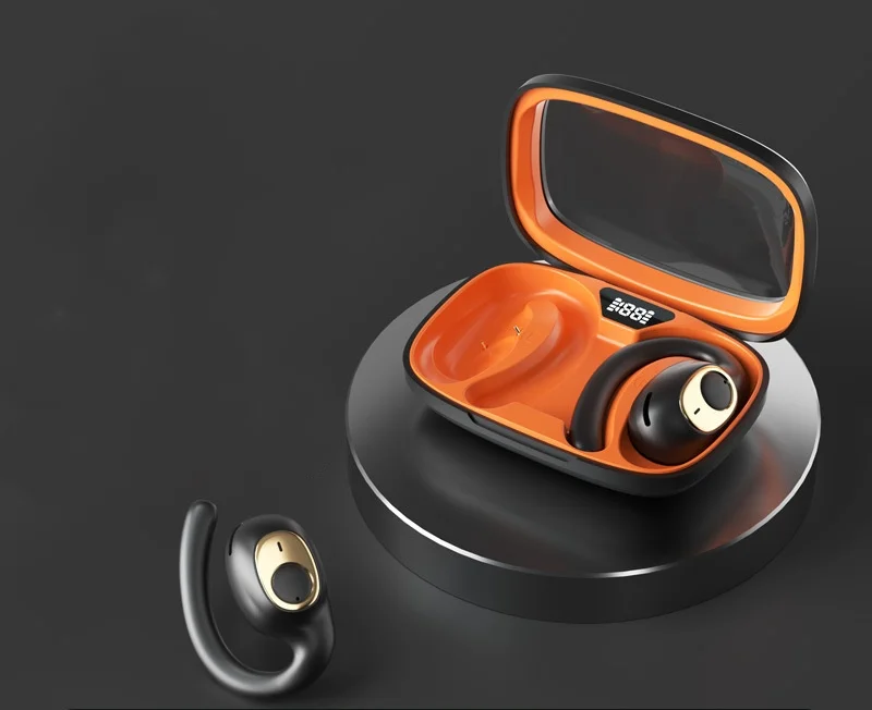 Wireless Earbuds Open-Ear Sports Headphones X5 TWS Earbuds Transparent Case Earbuds Colorful Light TWS Sports Wireless Earphone