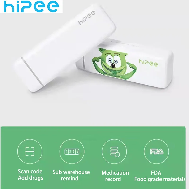 Hipee Factory Low Price Quality Assurance Wholesale Portable Smart Pill Dispenser Box Minimalist