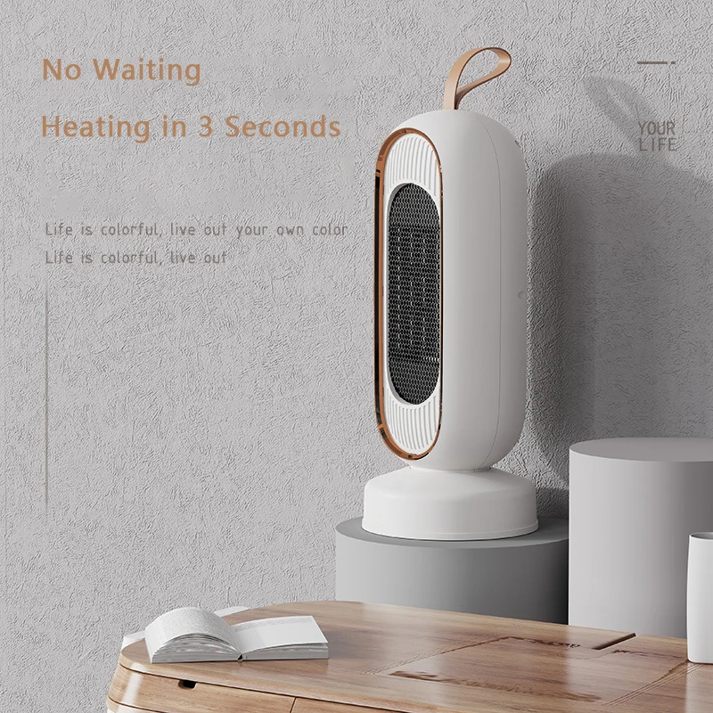 Mini Portable Electric Space Heater 1200W Home Office Desktop Warm Air Heater Warmer Fan Household Silent Remote Fast Space Heat