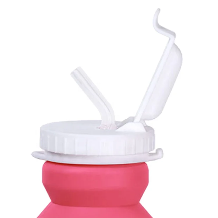 Hot Sale 320ML Silicone Expandable Flexible Collapsible Outdoor Travel Sports Water Bottle Donuts Shape Water Bottle