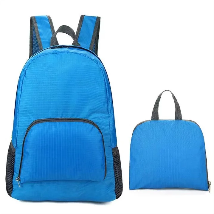Custom Ripstop Outdoor Mini Waterproof Foldable Folding Nylon Kids Travel Collapsible Casual Sports School Hiking Backpack Bag