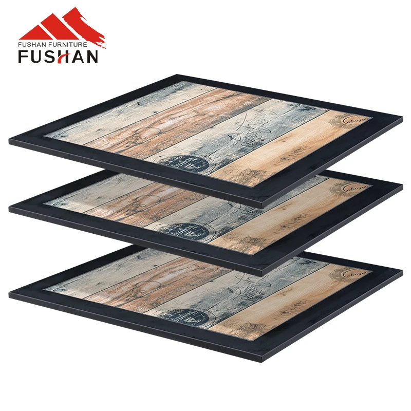 FUSHAN new design ceramic title top with metal leg  and restaurant cafe chairs courtyard garden