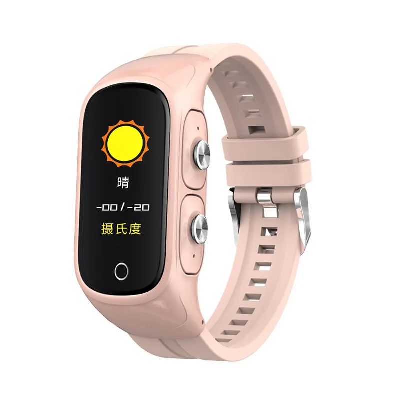 TFT Smart Watch Earphones Music Call Reminder Men Women Watch Earbuds with Heart Rate Tracker 2 In 1 TWS Earphone bracelet