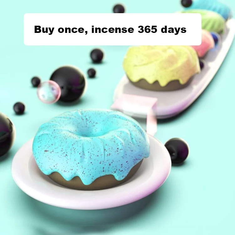 4Pcs Car Essential Oil Diffuser Vent Clips Donut Flavor Aromatherapy Air Freshener for Pets Nest, Toilets, Bookcases, Wardrobes