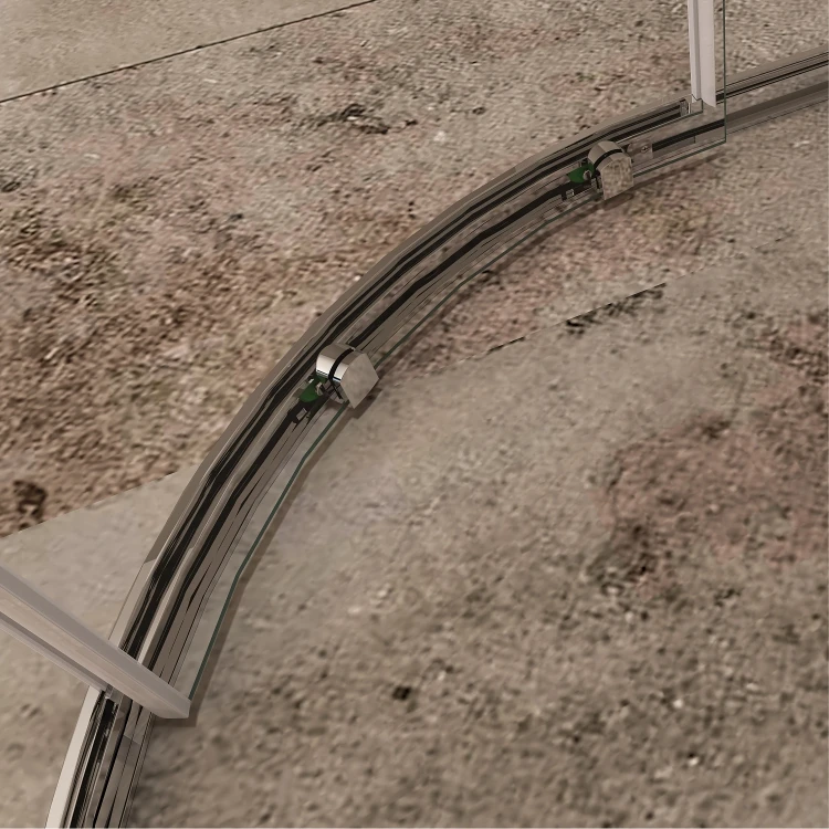 New Trend Bathroom Folding Hinged Tempered Glass Shower Partition Sliding Door Chrome Alum Bath shower Enclosure Room Cabin