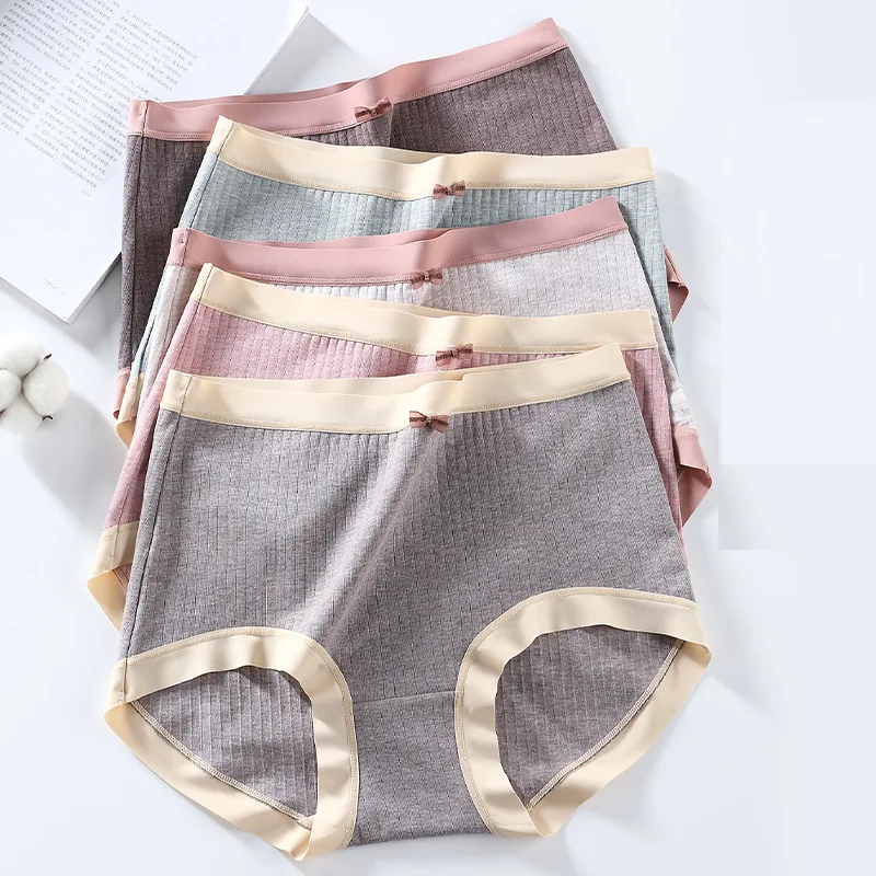 Plus size High Rise Cotton Main Fabric and Anti-bacterial Silk Crotch Women Panties